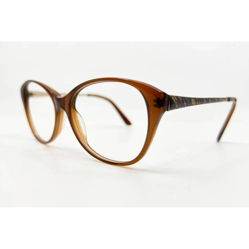 Bebe Eyeglasses Womens Topaz Brown Shine Bright BB7178 Cat Eye 54-15-135